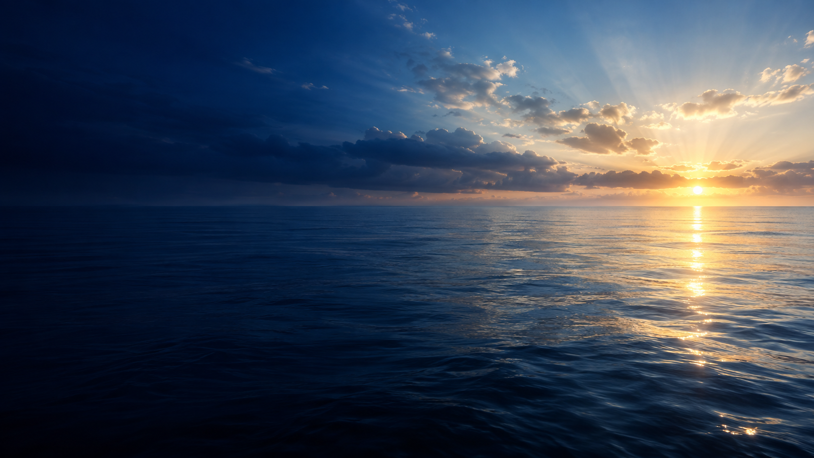 Sunrise over the sea